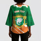 Cote d'Ivoire Independence Day Personalized Kimono Sleeve Blouse 1960 Proud Coat Of Arms Grunge Style