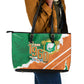 Cote d'Ivoire Independence Day Leather Tote Bag 1960 Proud Coat Of Arms Grunge Style
