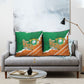 Cote d'Ivoire Independence Day Pillow Cover 1960 Proud Coat Of Arms Grunge Style