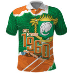 Cote d'Ivoire Independence Day Personalized Polo Shirt 1960 Proud Coat Of Arms Grunge Style