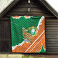 Cote d'Ivoire Independence Day Quilt 1960 Proud Coat Of Arms Grunge Style