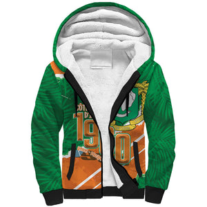 Cote d'Ivoire Independence Day Personalized Sherpa Hoodie 1960 Proud Coat Of Arms Grunge Style