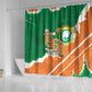 Cote d'Ivoire Independence Day Shower Curtain 1960 Proud Coat Of Arms Grunge Style