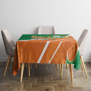 Cote d'Ivoire Independence Day Tablecloth 1960 Proud Coat Of Arms Grunge Style