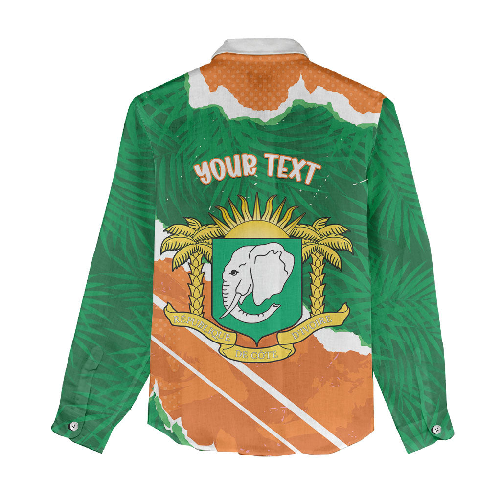 Cote d'Ivoire Independence Day Personalized Women Casual Shirt 1960 Proud Coat Of Arms Grunge Style