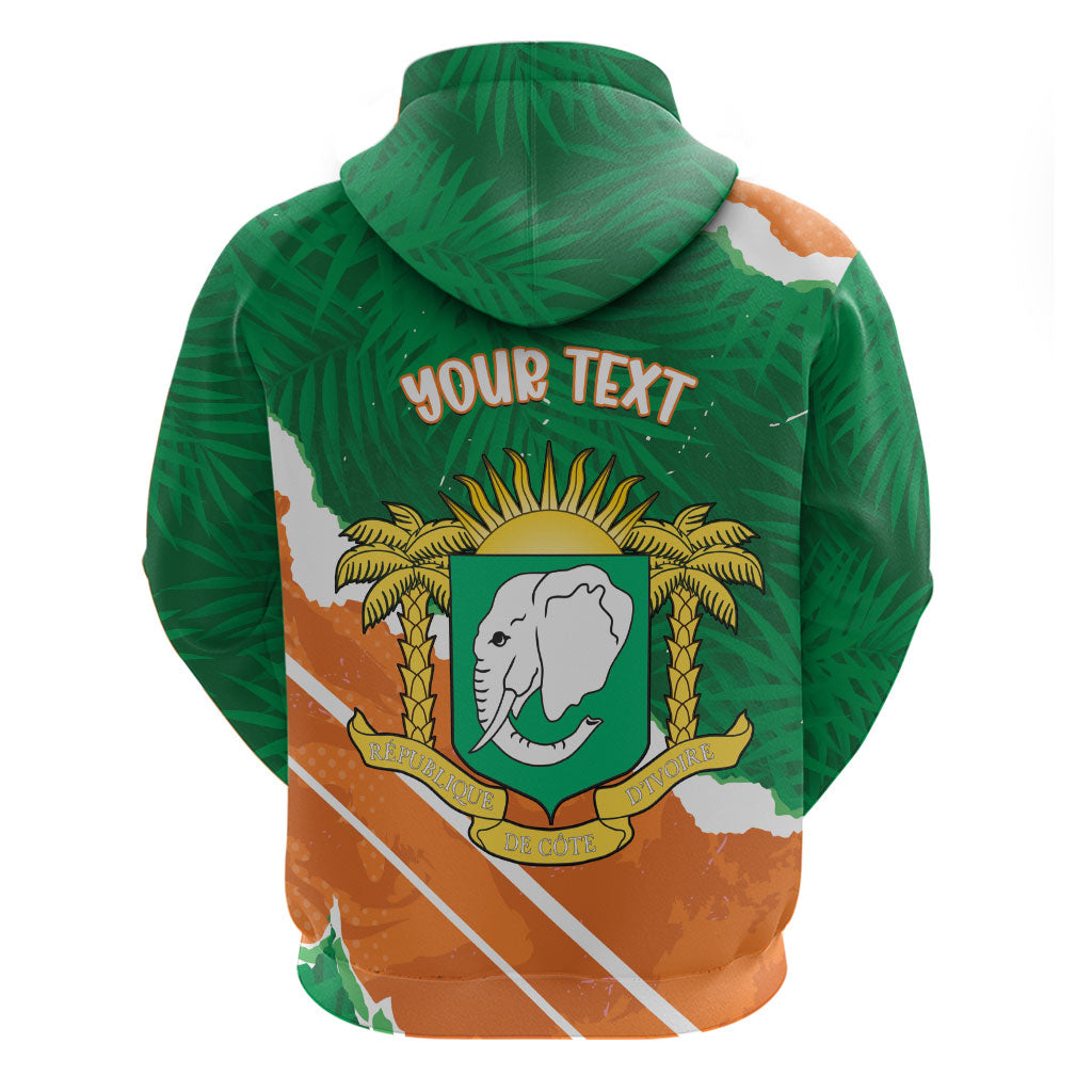 Cote d'Ivoire Independence Day Personalized Zip Hoodie 1960 Proud Coat Of Arms Grunge Style
