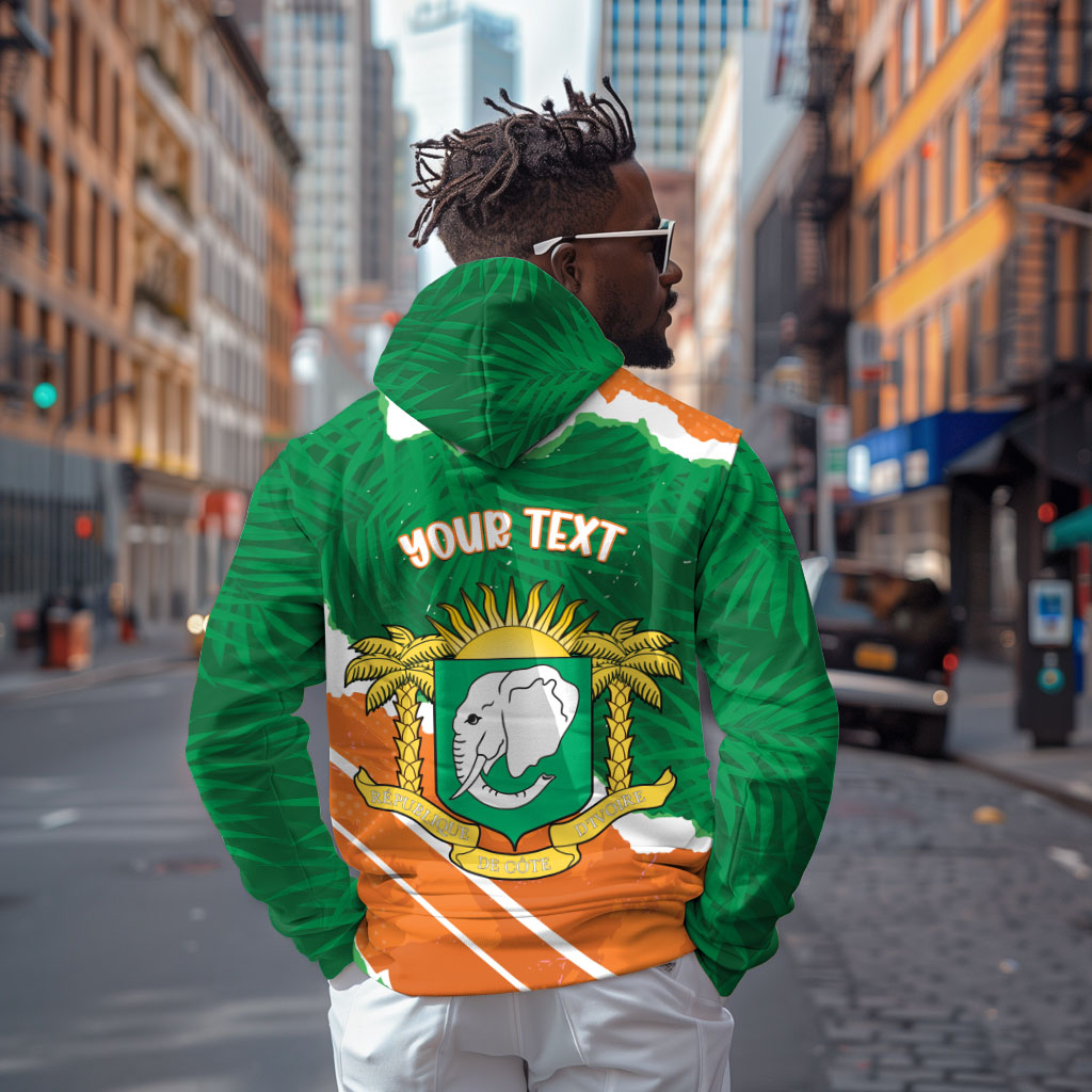 Cote d'Ivoire Independence Day Personalized Zip Hoodie 1960 Proud Coat Of Arms Grunge Style