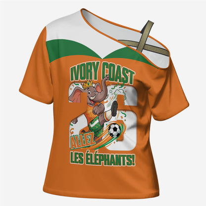 Custom Cote d'Ivoire 2026 Football Cross Shoulder Shirt Allez Les Elephant