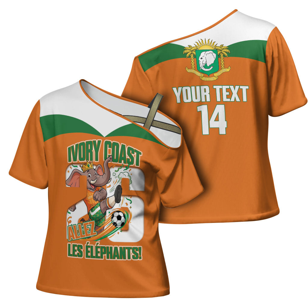 Custom Cote d'Ivoire 2026 Football Cross Shoulder Shirt Allez Les Elephant