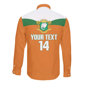 Custom Cote d'Ivoire 2026 Football Long Sleeve Button Shirt Allez Les Elephant