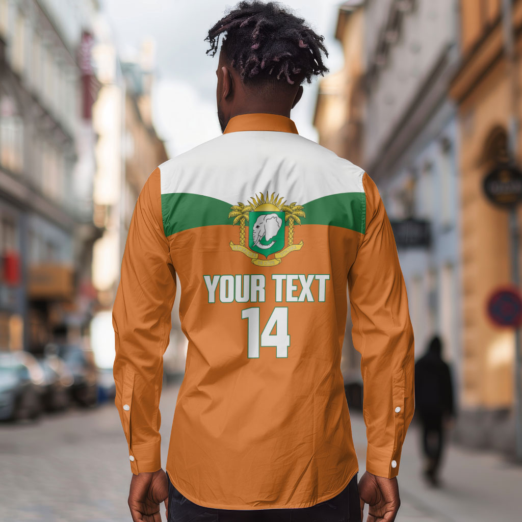 Custom Cote d'Ivoire 2026 Football Long Sleeve Button Shirt Allez Les Elephant