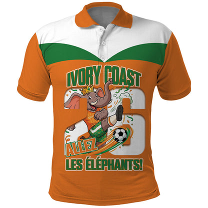 Custom Cote d'Ivoire 2026 Football Polo Shirt Allez Les Elephant
