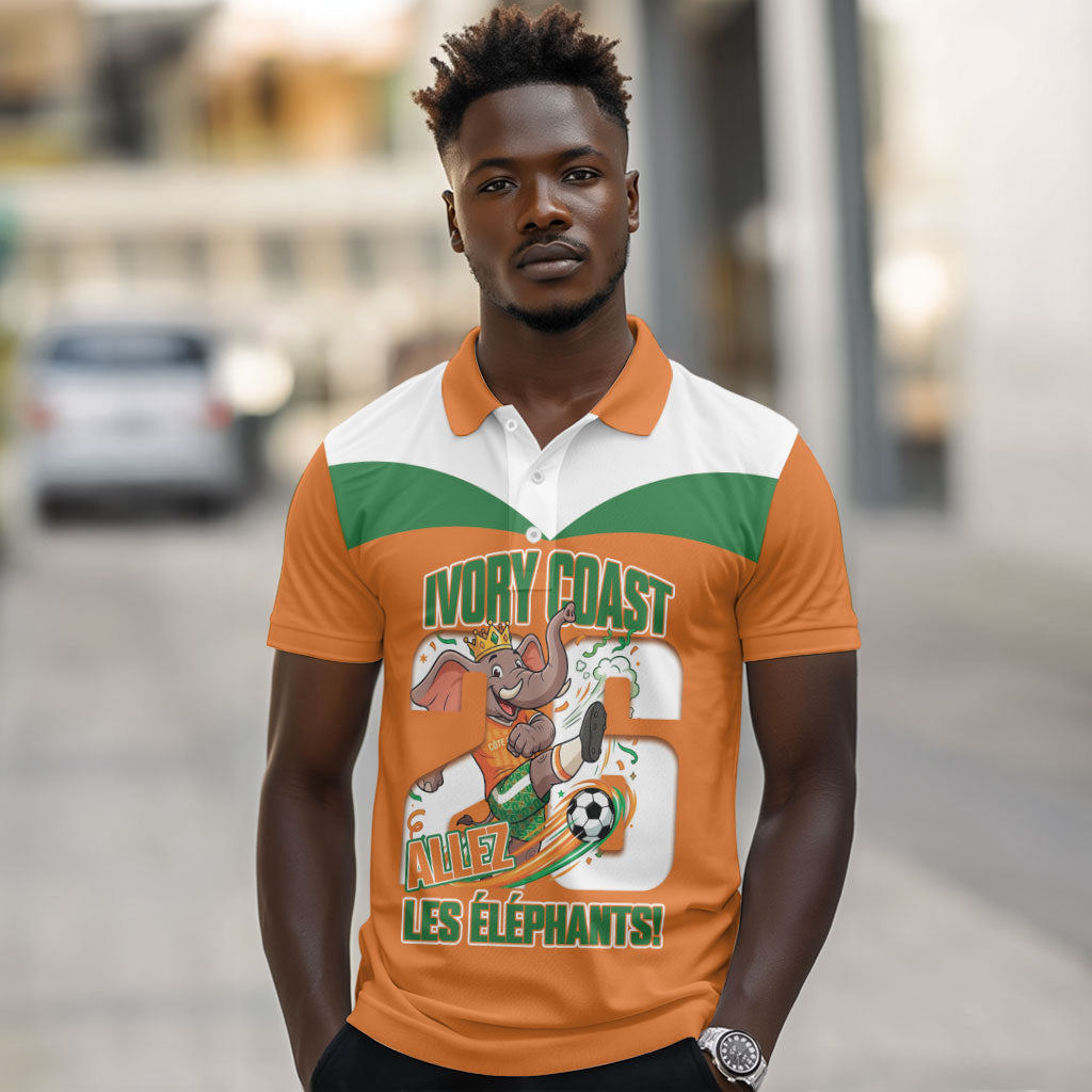 Custom Cote d'Ivoire 2026 Football Polo Shirt Allez Les Elephant
