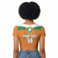 Custom Cote d'Ivoire 2026 Football Raglan Cropped T shirt Allez Les Elephant
