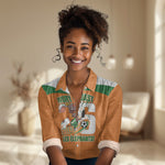 Custom Cote d'Ivoire 2026 Football Women Casual Shirt Allez Les Elephant
