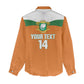 Custom Cote d'Ivoire 2026 Football Women Casual Shirt Allez Les Elephant