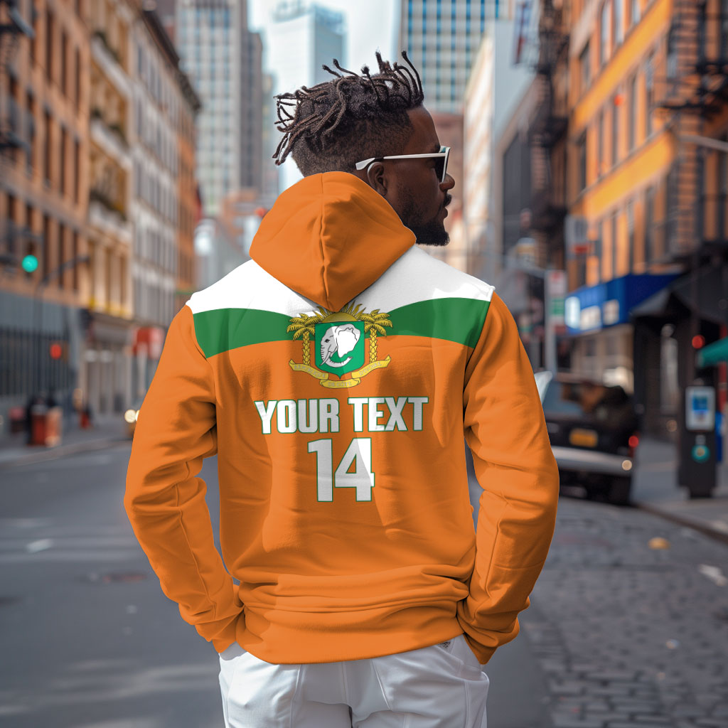 Custom Cote d'Ivoire 2026 Football Zip Hoodie Allez Les Elephant