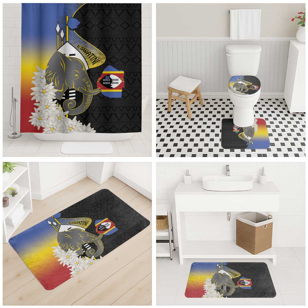 Eswatini Independence Day Bathroom Set Swaziland Nguni Shield African Pattern