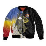 Afro Swaziland Somhlolo Day Bomber Jacket Nguni Shield African Pattern - African Pride