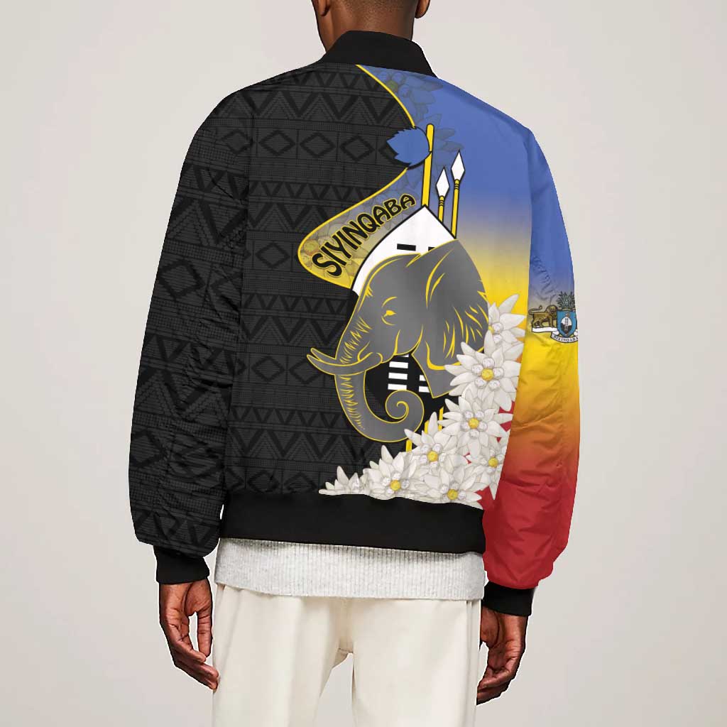 Afro Swaziland Somhlolo Day Bomber Jacket Nguni Shield African Pattern - African Pride
