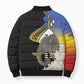 Eswatini Independence Day Bomber Puffer Jacket Swaziland Nguni Shield African Pattern