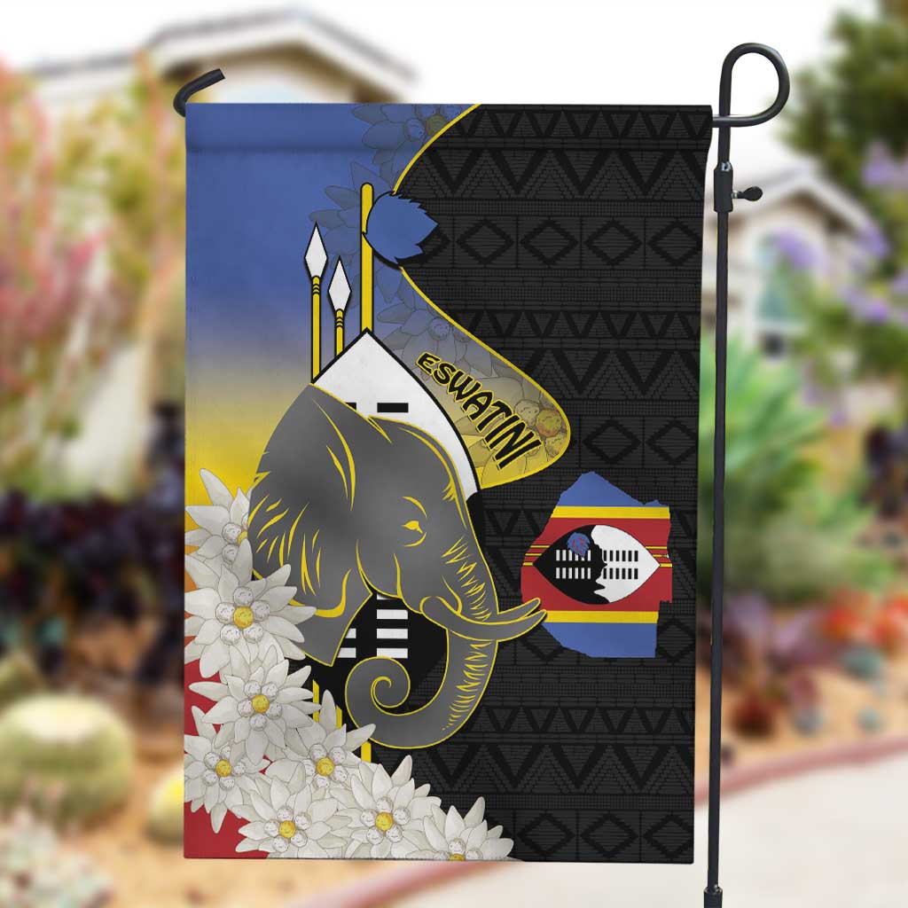 Afro Swaziland Somhlolo Day Garden Flag Nguni Shield African Pattern - African Pride