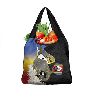 Afro Swaziland Somhlolo Day Grocery Bag Nguni Shield African Pattern - African Pride