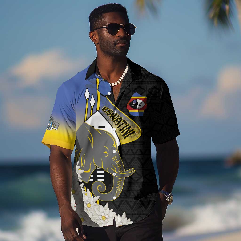 Afro Swaziland Somhlolo Day Hawaiian Shirt Nguni Shield African Pattern - African Pride