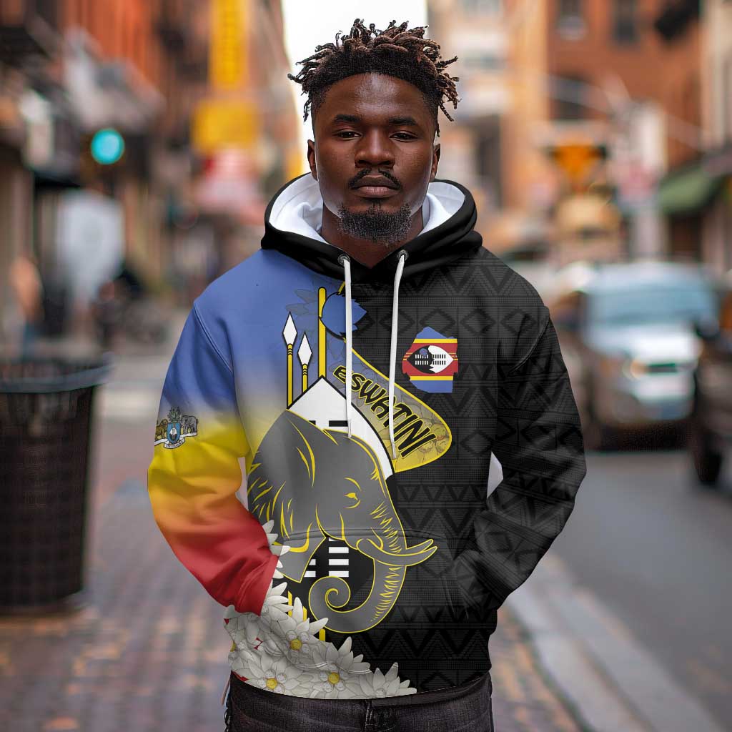 Afro Swaziland Somhlolo Day Hoodie Nguni Shield African Pattern - African Pride
