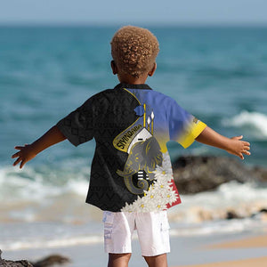 Afro Swaziland Somhlolo Day Kid Hawaiian Shirt Nguni Shield African Pattern - African Pride