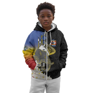 Afro Swaziland Somhlolo Day Kid Hoodie Nguni Shield African Pattern - African Pride