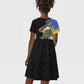 Afro Swaziland Somhlolo Day Kid Short Sleeve Dress Nguni Shield African Pattern - African Pride