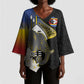 Eswatini Independence Day Kimono Sleeve Blouse Swaziland Nguni Shield African Pattern