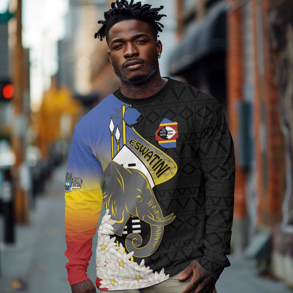 Afro Swaziland Somhlolo Day Long Sleeve Shirt Nguni Shield African Pattern - African Pride