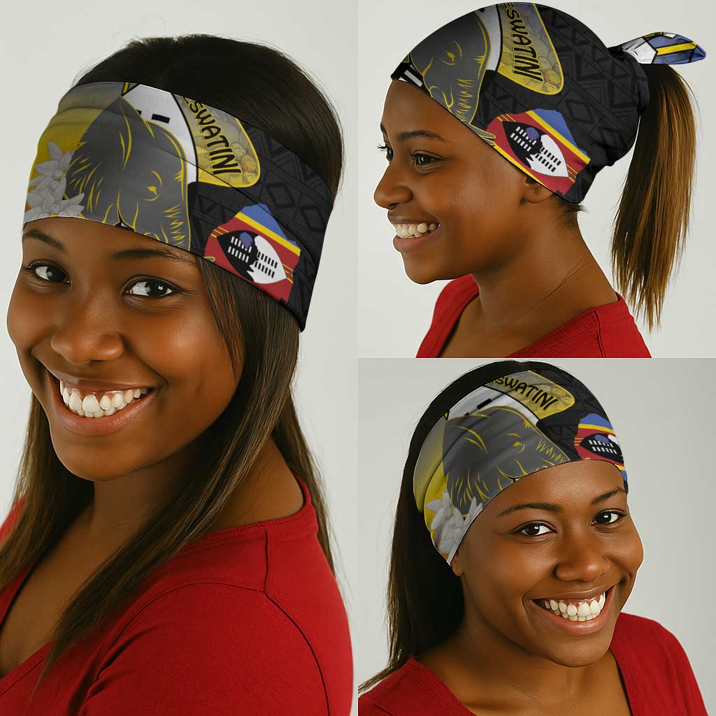 Afro Swaziland Somhlolo Day Neck Gaiter Nguni Shield African Pattern - African Pride