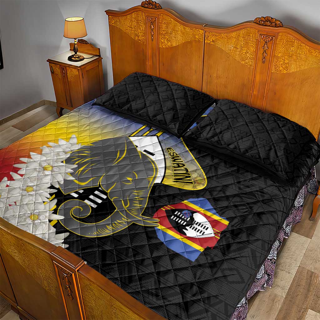 Afro Swaziland Somhlolo Day Quilt Bed Set Nguni Shield African Pattern - African Pride