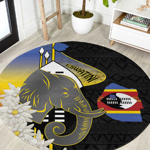 Afro Swaziland Somhlolo Day Round Carpet Nguni Shield African Pattern - African Pride
