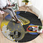 Afro Swaziland Somhlolo Day Round Carpet Nguni Shield African Pattern - African Pride