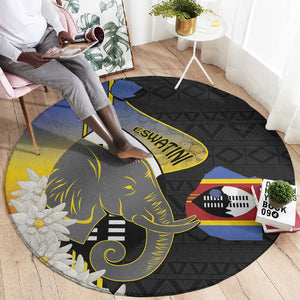 Afro Swaziland Somhlolo Day Round Carpet Nguni Shield African Pattern - African Pride