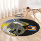 Afro Swaziland Somhlolo Day Round Carpet Nguni Shield African Pattern - African Pride
