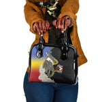 Afro Swaziland Somhlolo Day Shoulder Handbag Nguni Shield African Pattern - African Pride