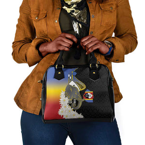 Afro Swaziland Somhlolo Day Shoulder Handbag Nguni Shield African Pattern - African Pride