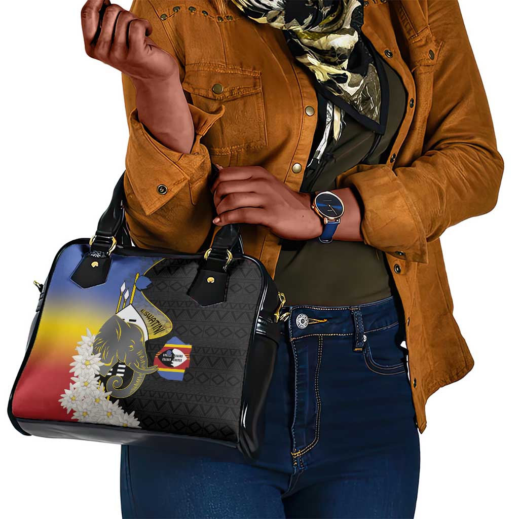 Afro Swaziland Somhlolo Day Shoulder Handbag Nguni Shield African Pattern - African Pride