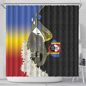 Afro Swaziland Somhlolo Day Shower Curtain Nguni Shield African Pattern - African Pride