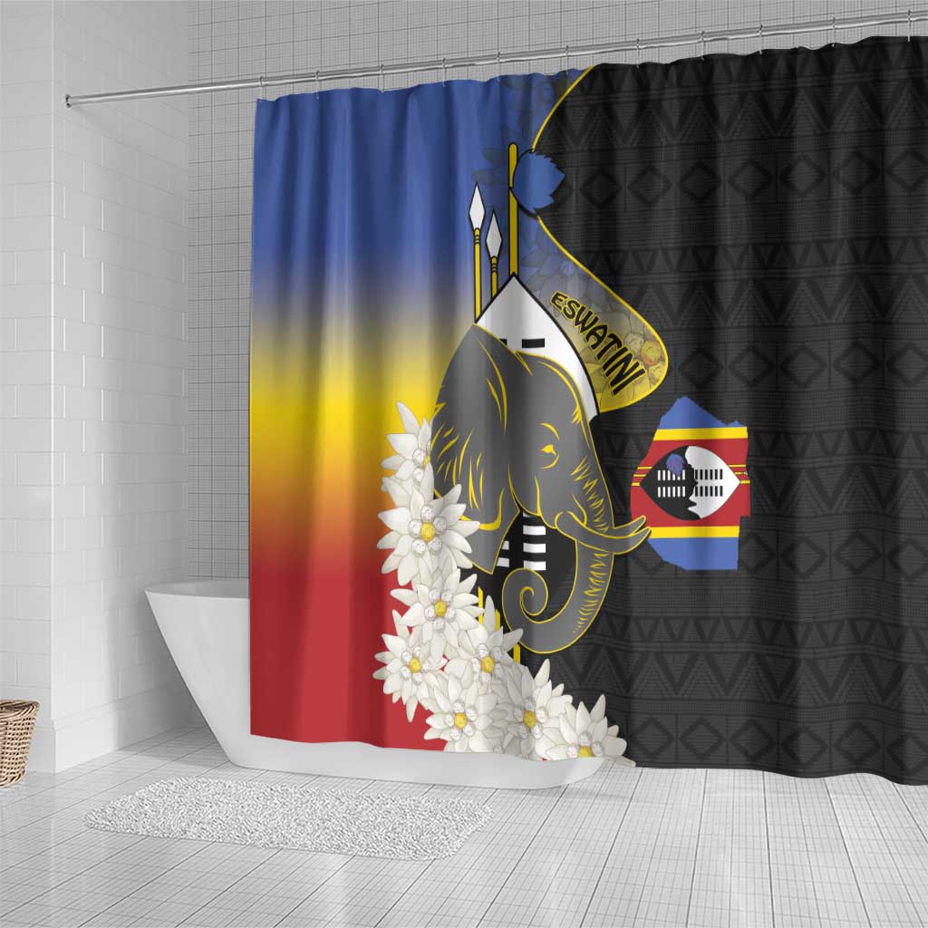 Afro Swaziland Somhlolo Day Shower Curtain Nguni Shield African Pattern - African Pride