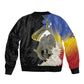 Afro Swaziland Somhlolo Day Sleeve Zip Bomber Jacket Nguni Shield African Pattern - African Pride