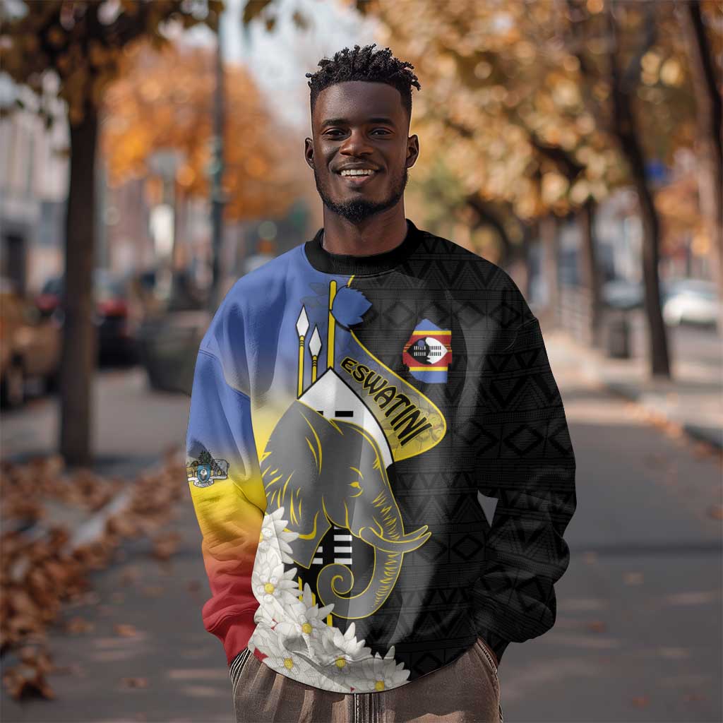 Afro Swaziland Somhlolo Day Sweatshirt Nguni Shield African Pattern - African Pride