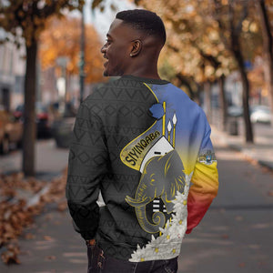 Afro Swaziland Somhlolo Day Sweatshirt Nguni Shield African Pattern - African Pride