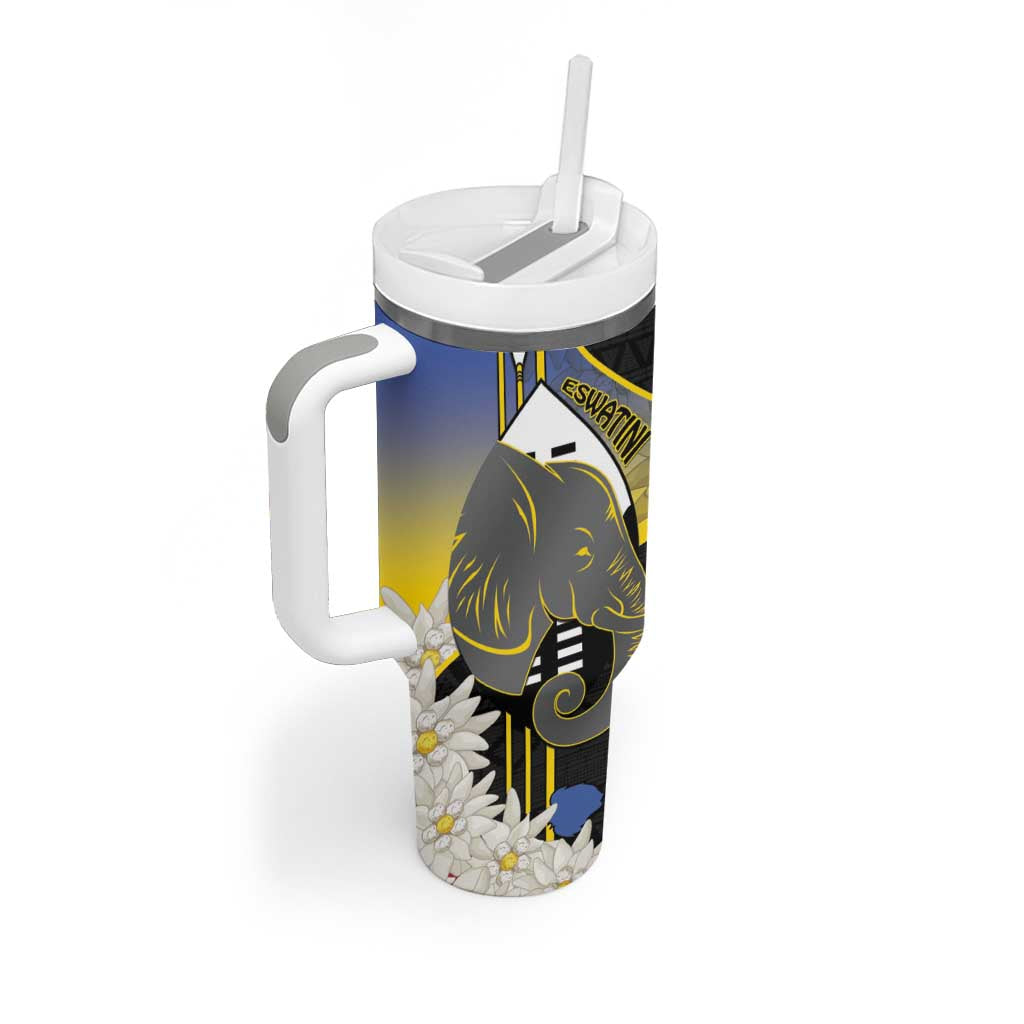 Afro Swaziland Somhlolo Day Tumbler With Handle Nguni Shield African Pattern - African Pride