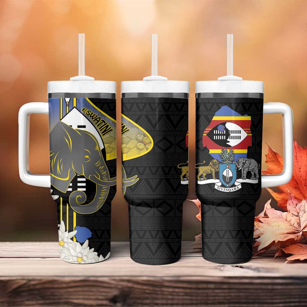 Afro Swaziland Somhlolo Day Tumbler With Handle Nguni Shield African Pattern - African Pride